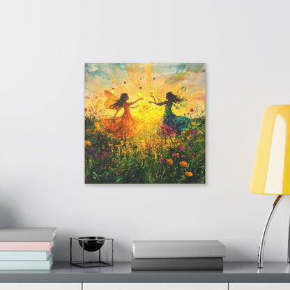 Waking the Sun - Fairies & Flowers Collection - Wall Art - on Canvas