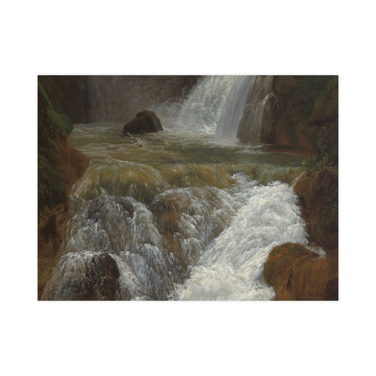 Waterfalls at Tivoli - Italian Landscape Fine Art Poster