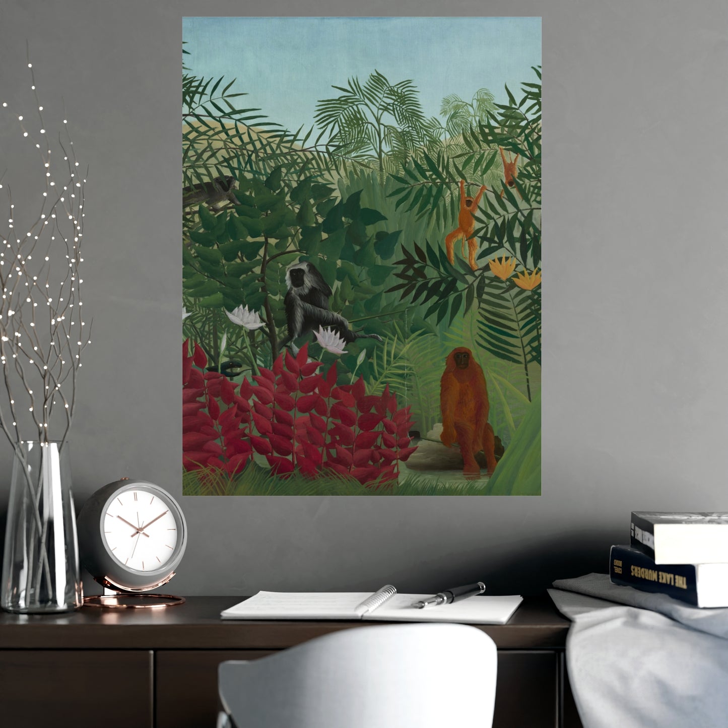 Tropical Forest with Monkeys - Rousseau Fine Art Poster