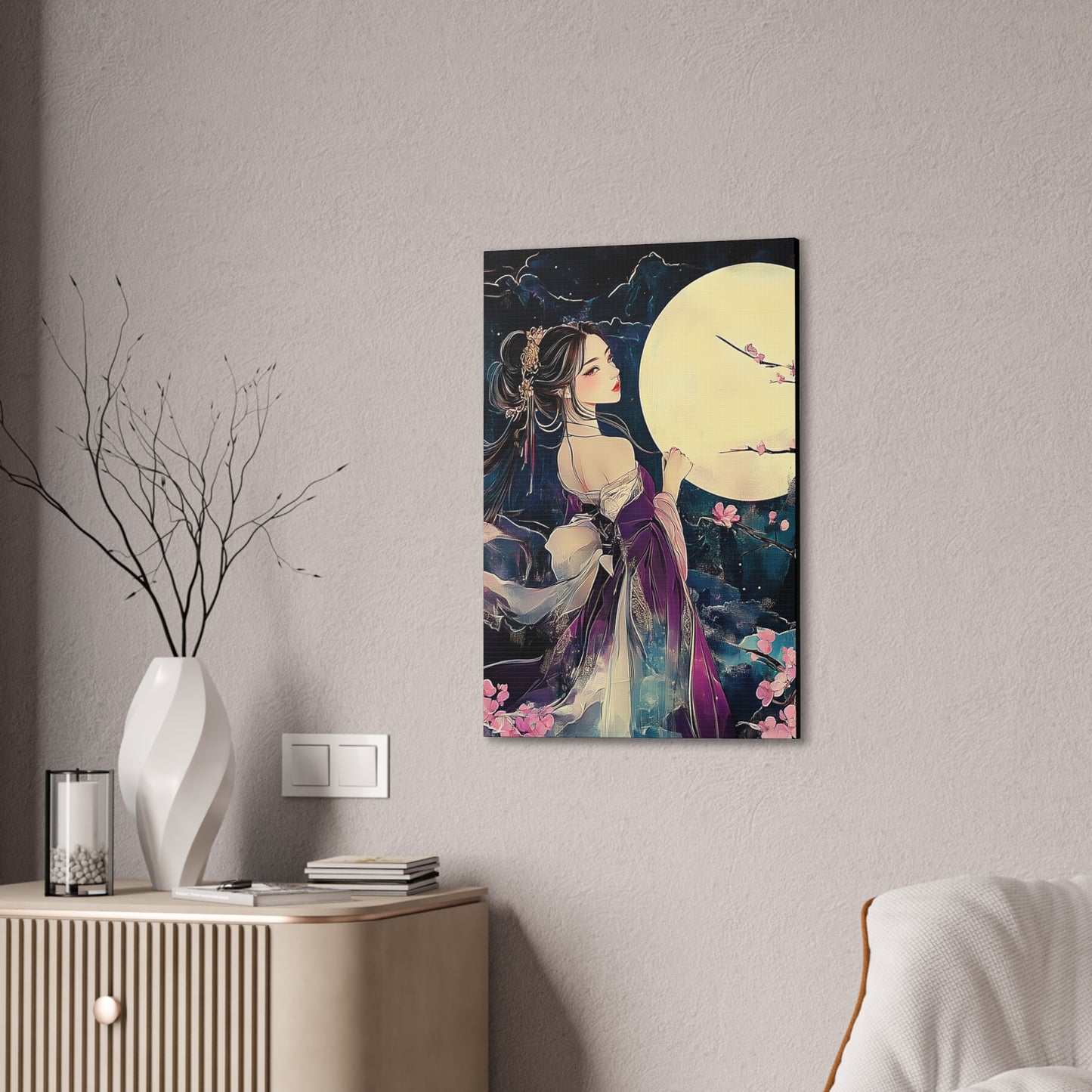 Thinking of You in the Moonlight - Fine Art Print - Wall Art on Canvas