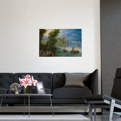 River Landscape Scene - Dutch Golden Age - Vintage Fine Art Print