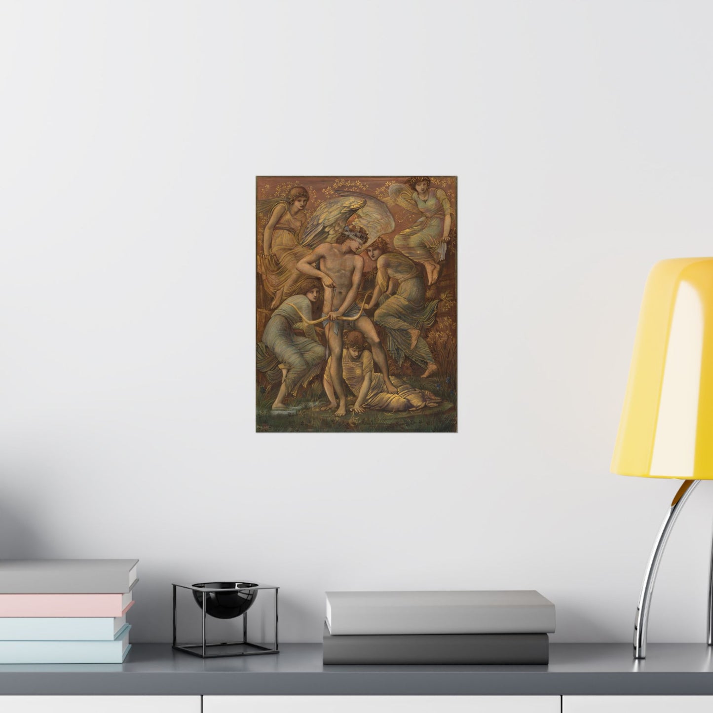 Cupid's Hunting Fields - 1924 - Vintage Fine Art Print - Classic Matte Vertical Poster - Ethereal - Angelic Artwork