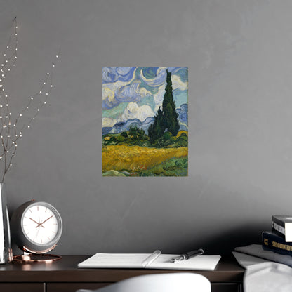 Van Gogh - Wheat Field with Cypresses - Museum Collection - Fine Art Poster