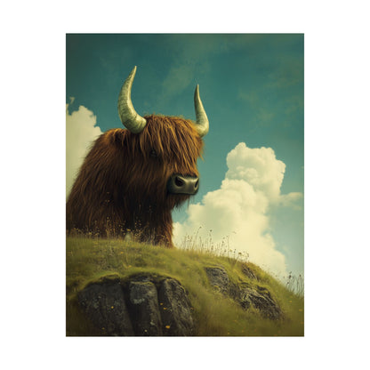 Highland Cow Whimsical Fine Art Print