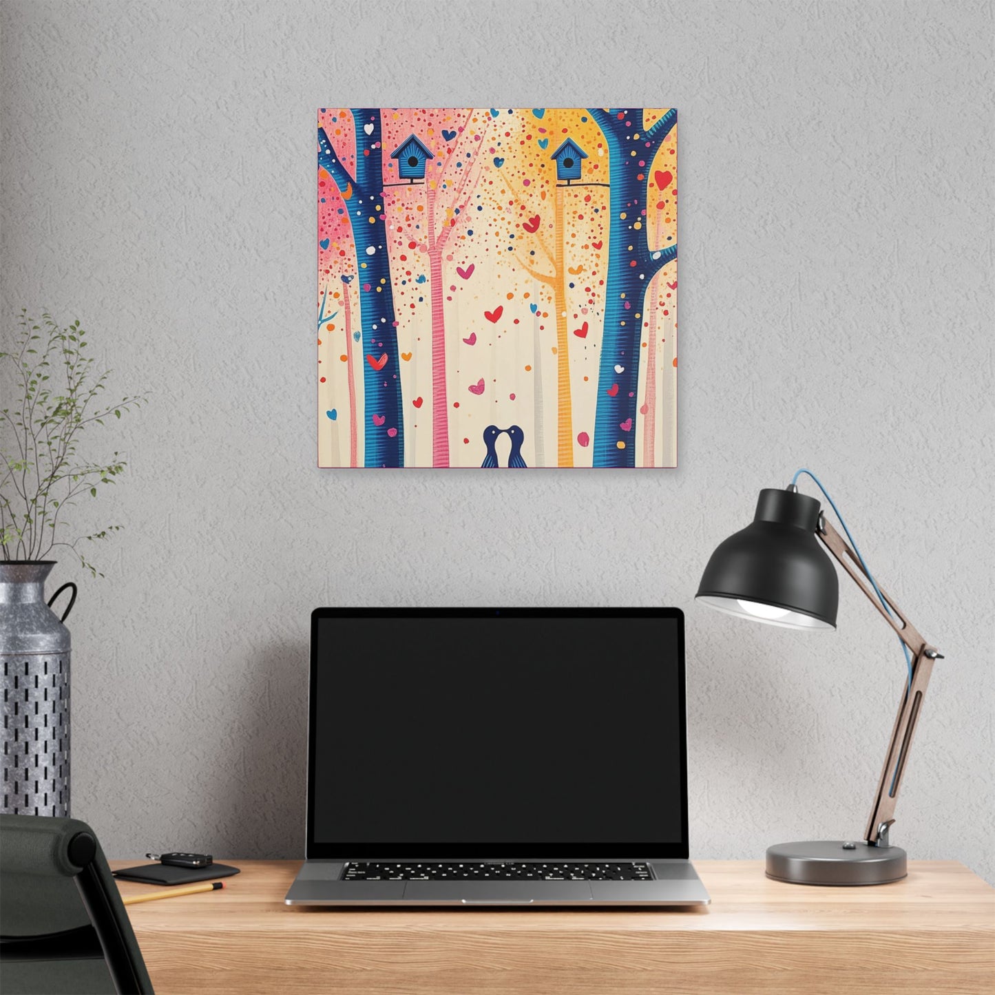 Little Love Birds - Delight in Nature Series - Fine Art Print on Canvas
