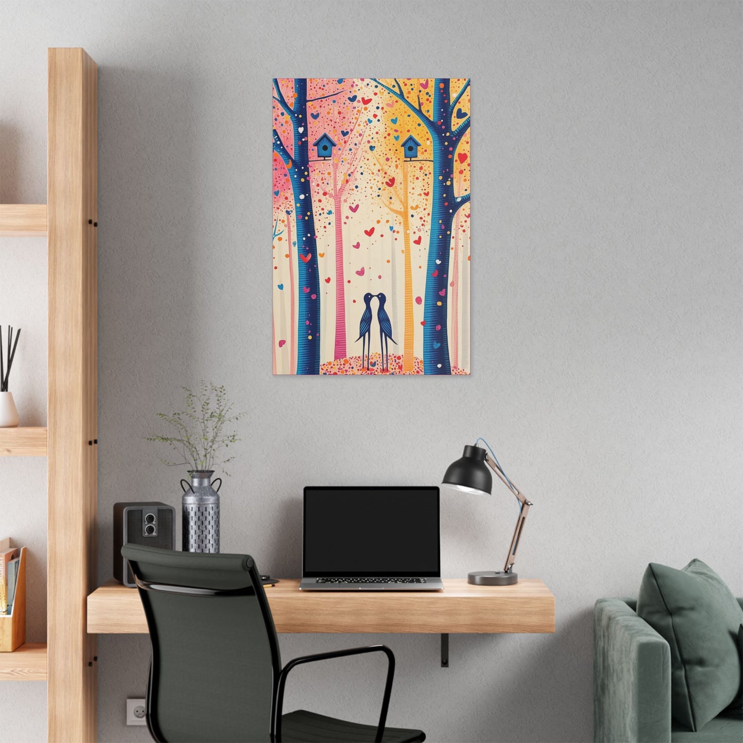 Little Love Birds - Delight in Nature Series - Fine Art Print on Canvas