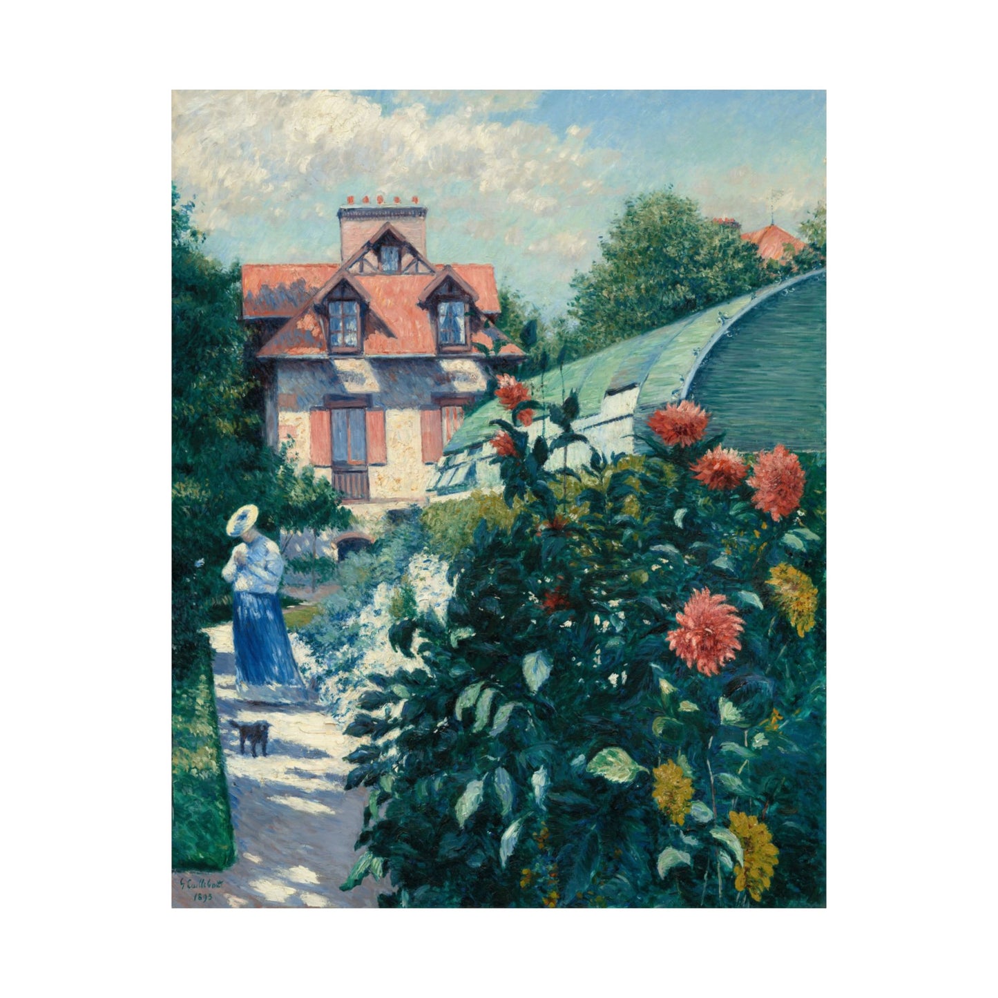 Dahlias Vintage Botanical Fine Art Print