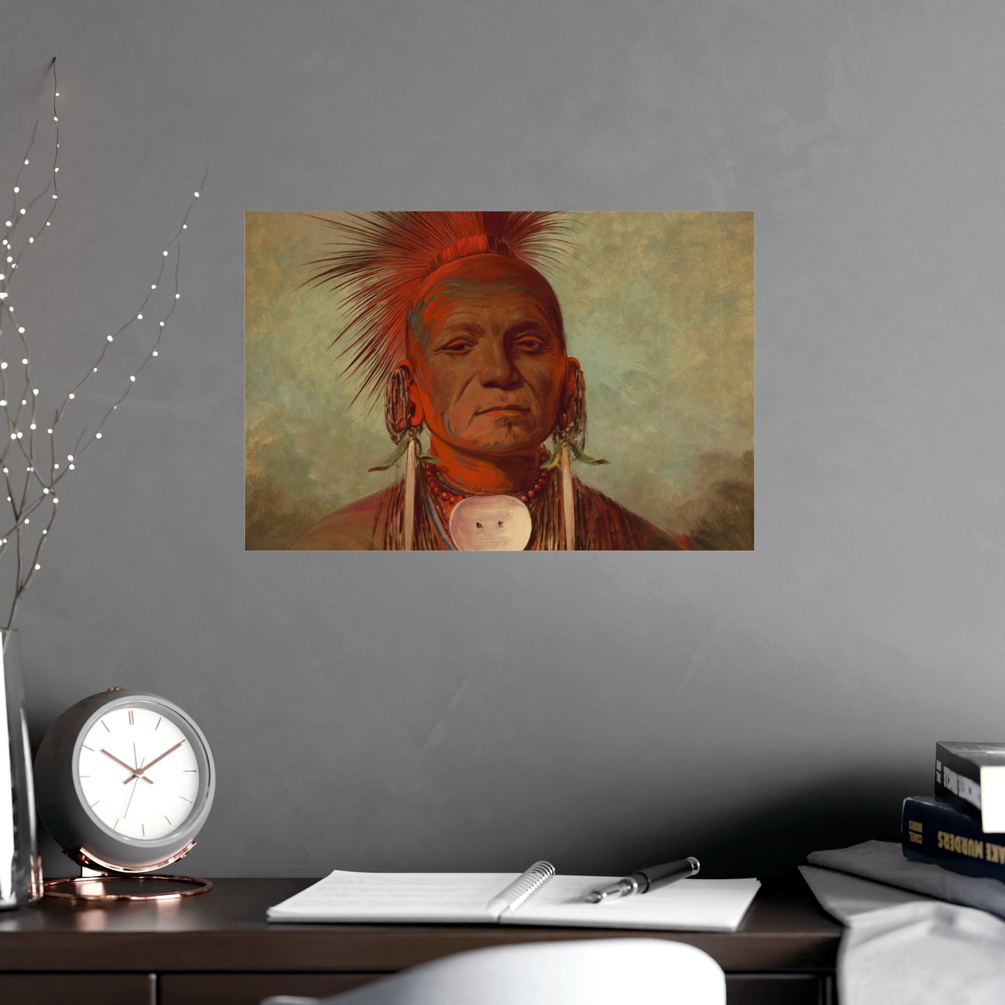 Iowa Medicine Man Portrait - George Catlin - Fine Art Poster