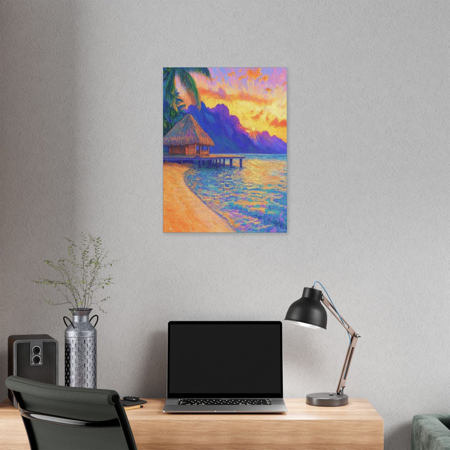 Mornings are Better on Vacation  - Fine Art Print on Canvas