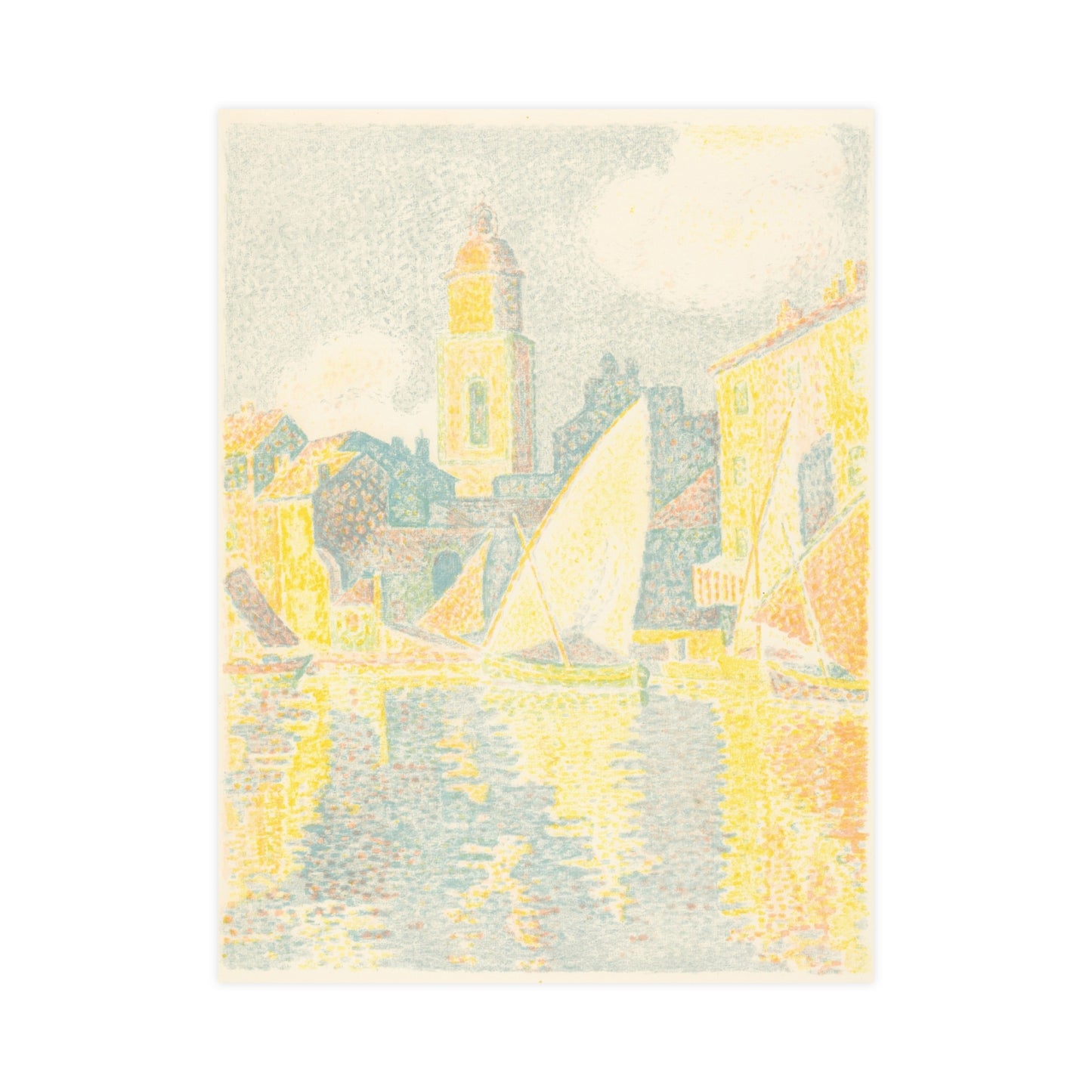 Port of Saint-Tropez - Signac Pointillist Fine Art Poster