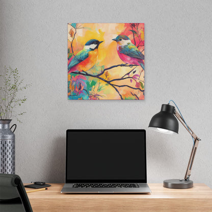 Love Birds in Paradise - Fine Art Print - Wall Art - on Canvas
