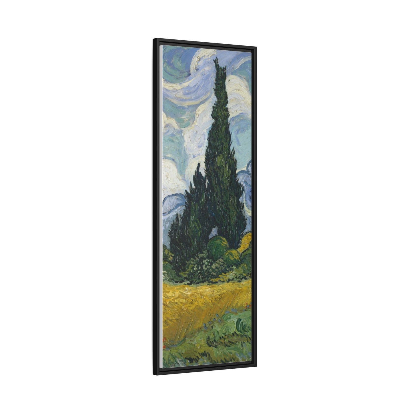 Van Gogh - Wheat Field with Cypresses - Museum Collection - Framed Canvas Print