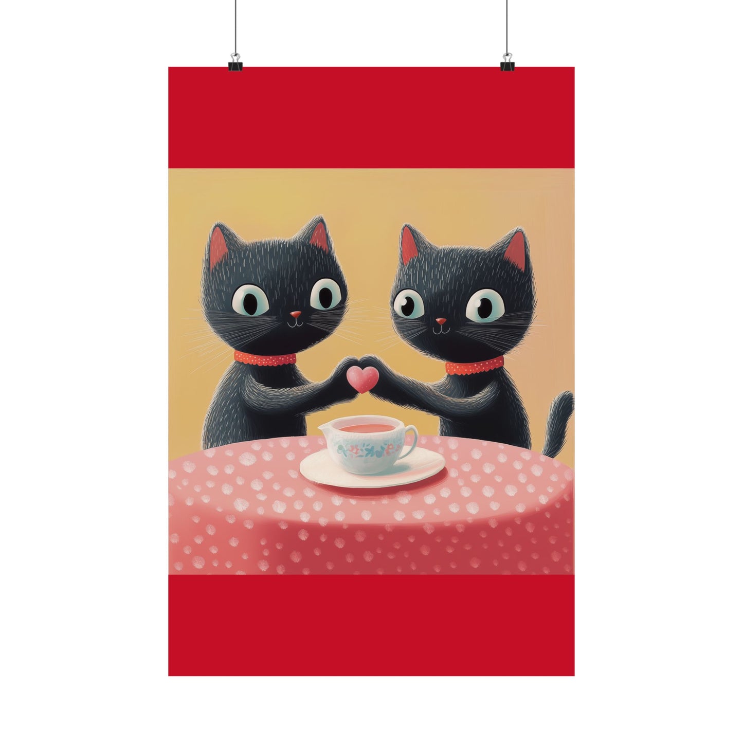 Cat Café - Loving Life - Matte Vertical Posters - Perfect Wall Art for Cat Lovers
