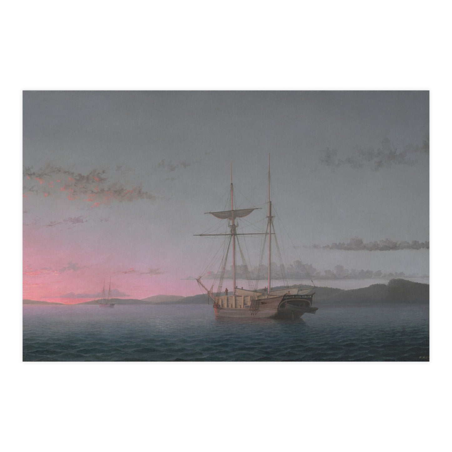 Lumber Schooners at Evening Penobscot Bay - Maritime Fine Art Poster
