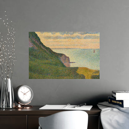 Seascape at Port-en-Bessin Normandy - Seurat Fine Art Poster