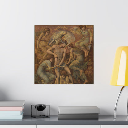 Cupid's Hunting Fields - 1924 - Vintage Fine Art Print - Classic Matte Vertical Poster - Ethereal - Angelic Artwork