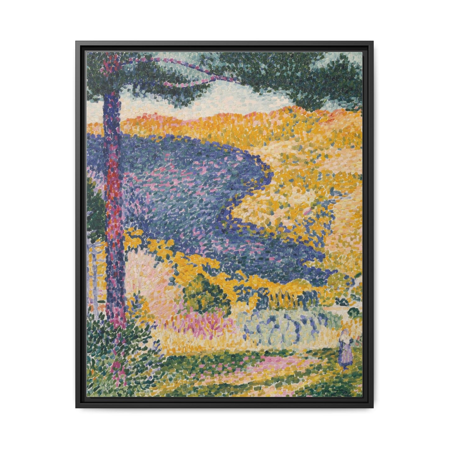 Valley with Fir Shade on the Mountain - Museum Collection - Framed Canvas Print