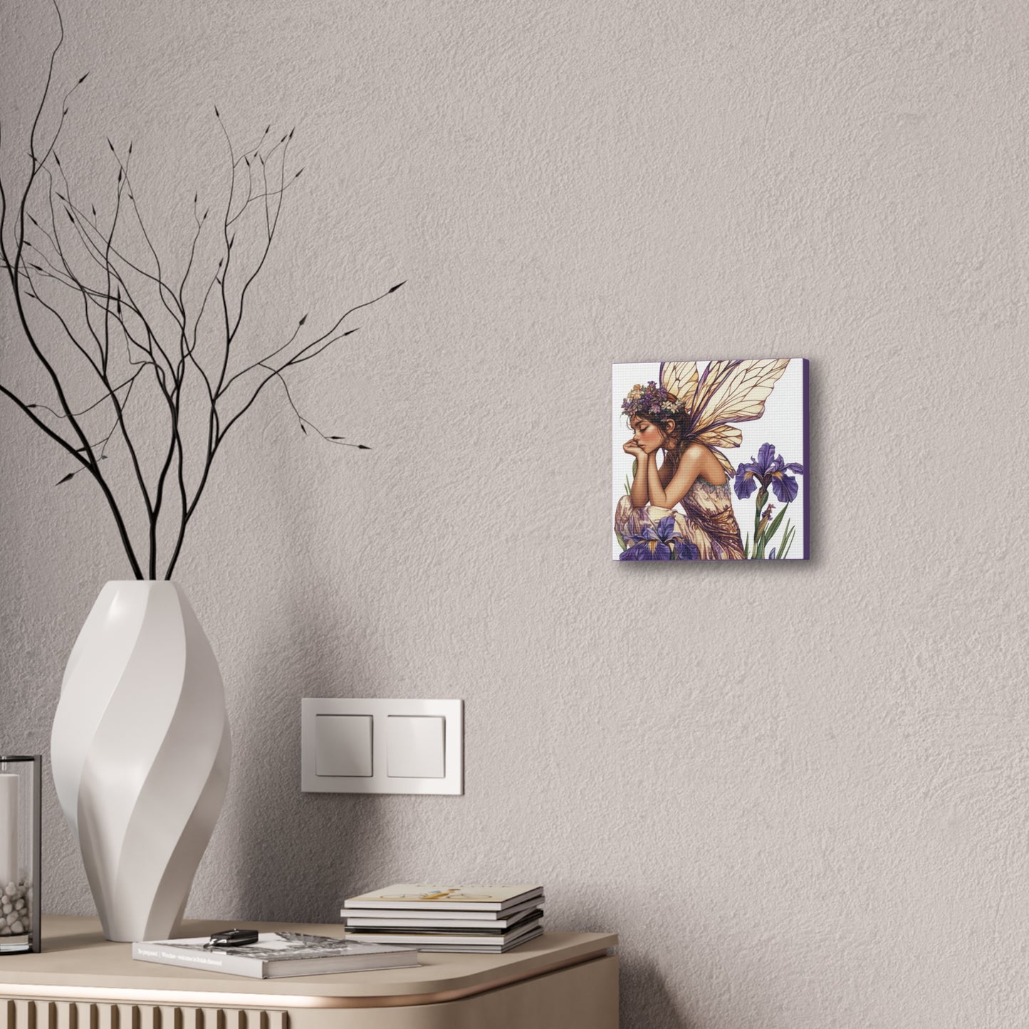 Iris You Were Here - Flowers & Fairies Collection - Fine Art Print on Canvas