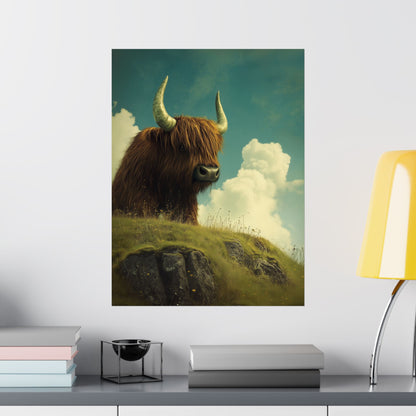 Highland Cow Whimsical Fine Art Print