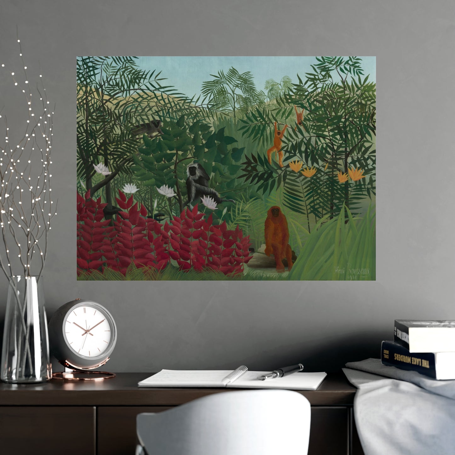Tropical Forest with Monkeys - Rousseau Fine Art Poster