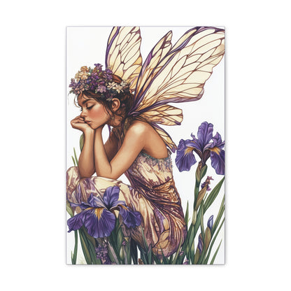 Iris You Were Here - Flowers & Fairies Collection - Fine Art Print on Canvas