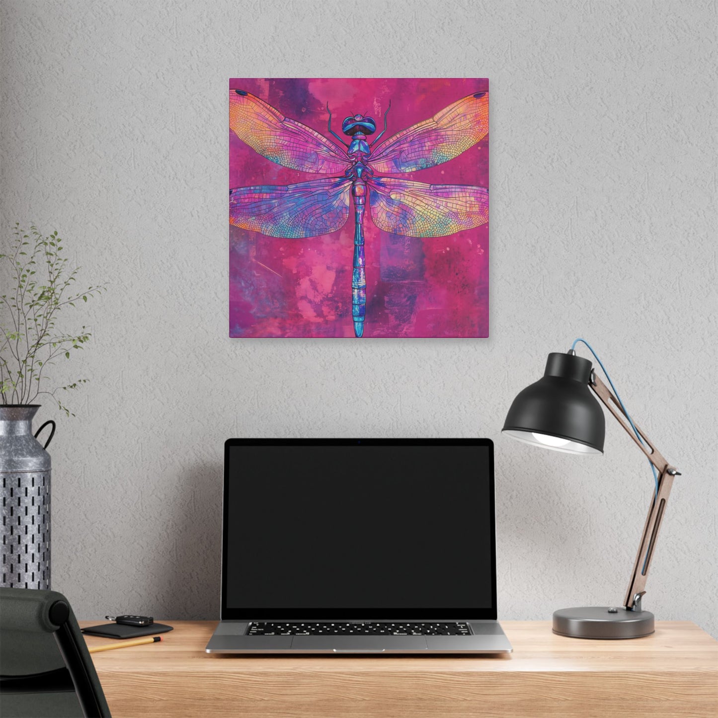 Vibrant Dragonfly - Secret Garden Series -  Fine Art Print on Canvas