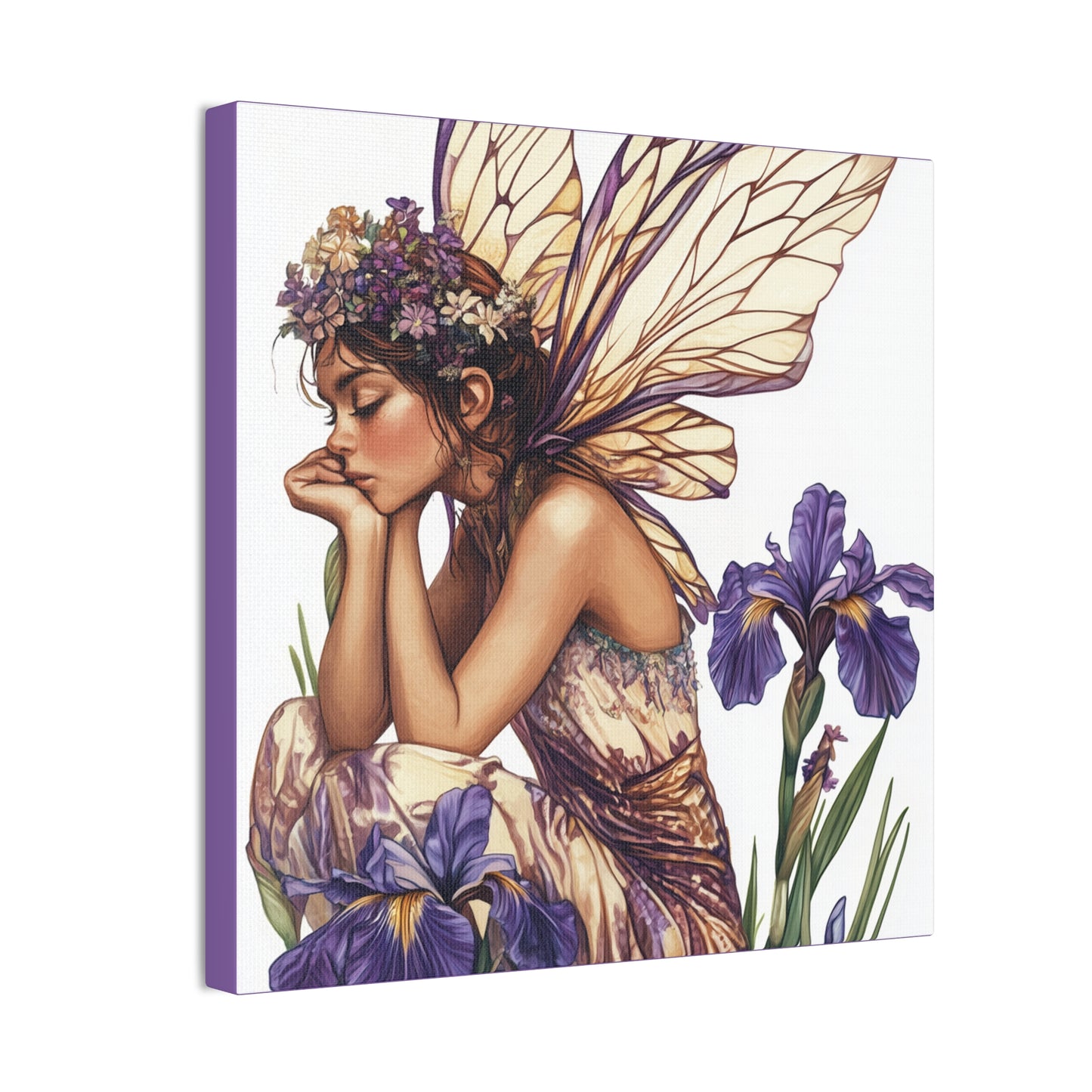 Iris You Were Here - Flowers & Fairies Collection - Fine Art Print on Canvas
