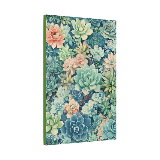 Succulents in Pastel - Secret Garden Collection - Fine Art Print on Canvas