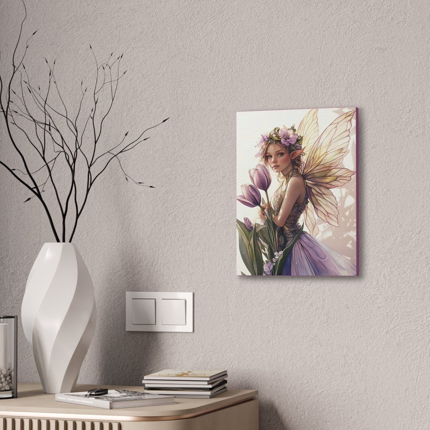 Tuesdays are for Tulips - Flowers & Fairies Collection - Fine Art Print on Canvas