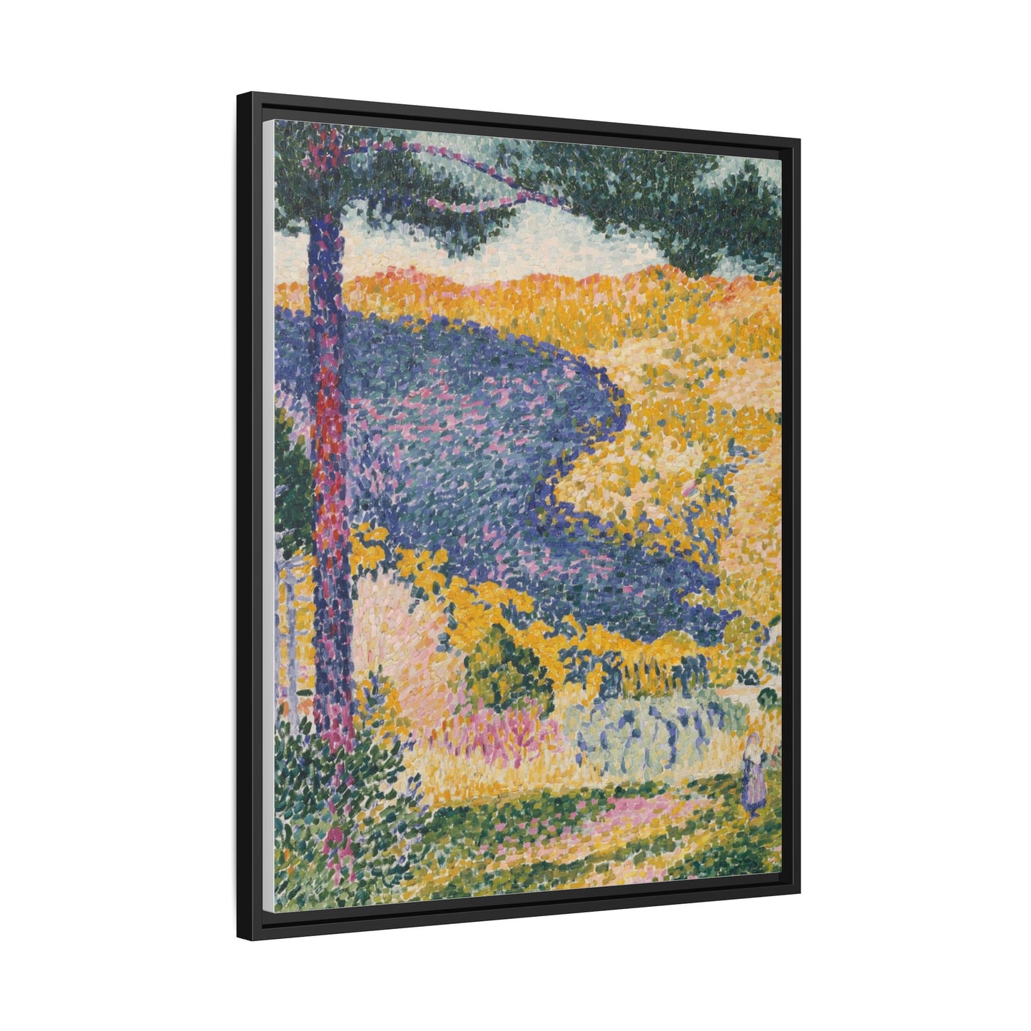 Valley with Fir Shade on the Mountain - Museum Collection - Framed Canvas Print