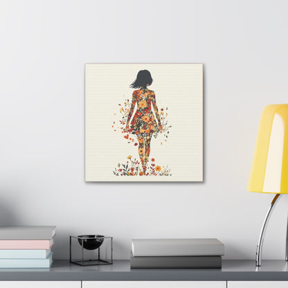 You Belong Among the Wildflowers  - Flower Girl - Print on Canvas
