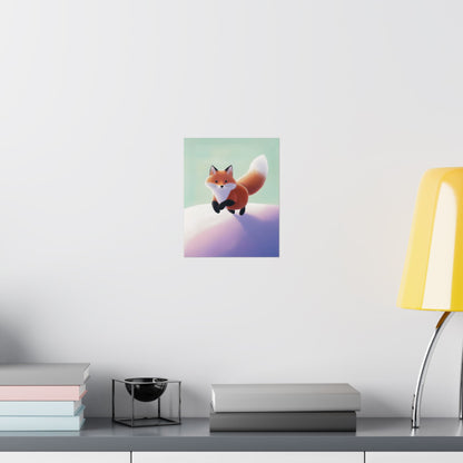 Playful Fox  - Whimsical Animals Wall Art - Cute Animal Posters -  Love Foxes - Vertical Poster
