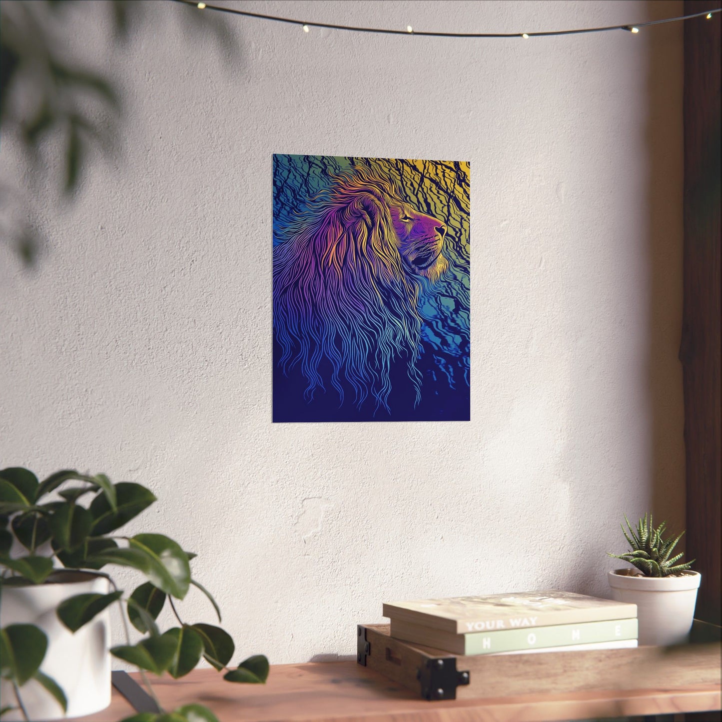 Lion Heart - Fine Art Print - Whimsical Animals - Nature Posters - Vibrant Wall Art for Animal Lovers