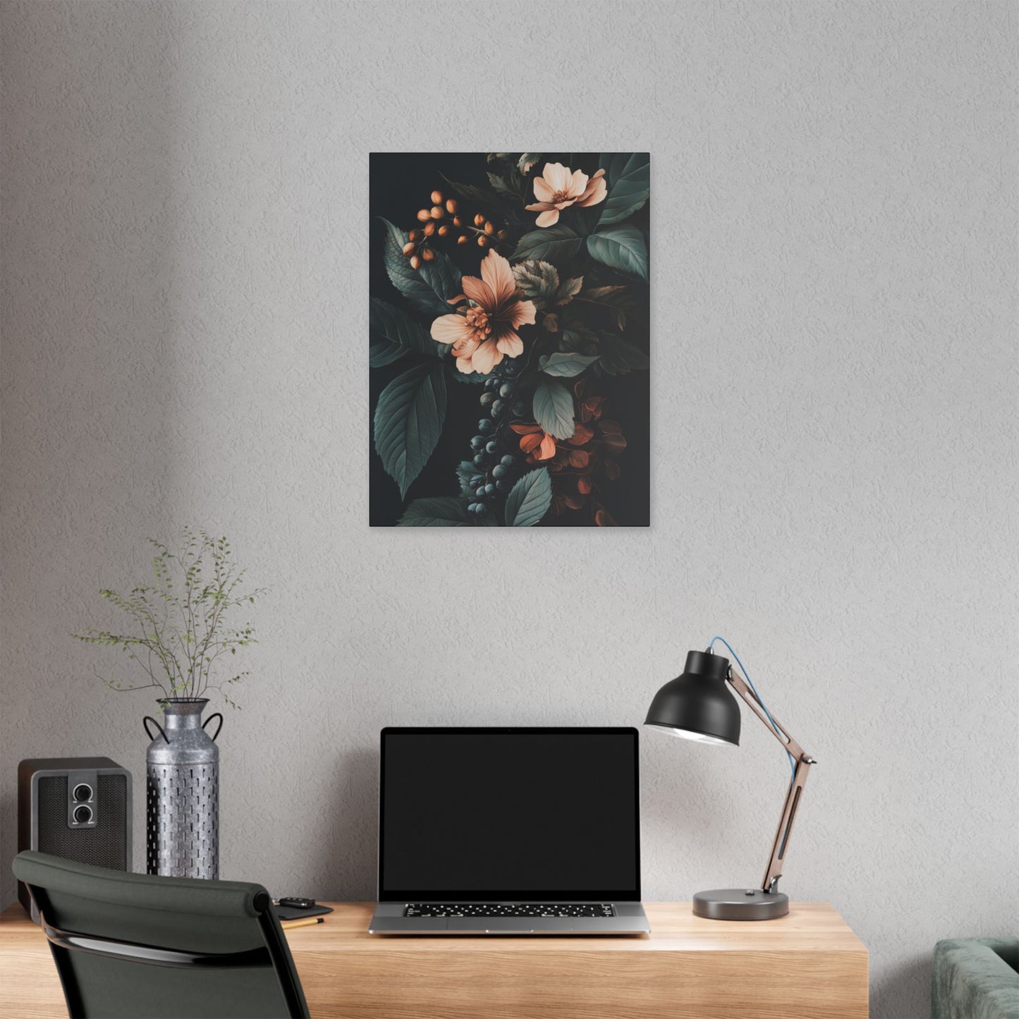 Evergreen Moody Botanical -Secret Garden Series  - Fine Art Print on Canvas