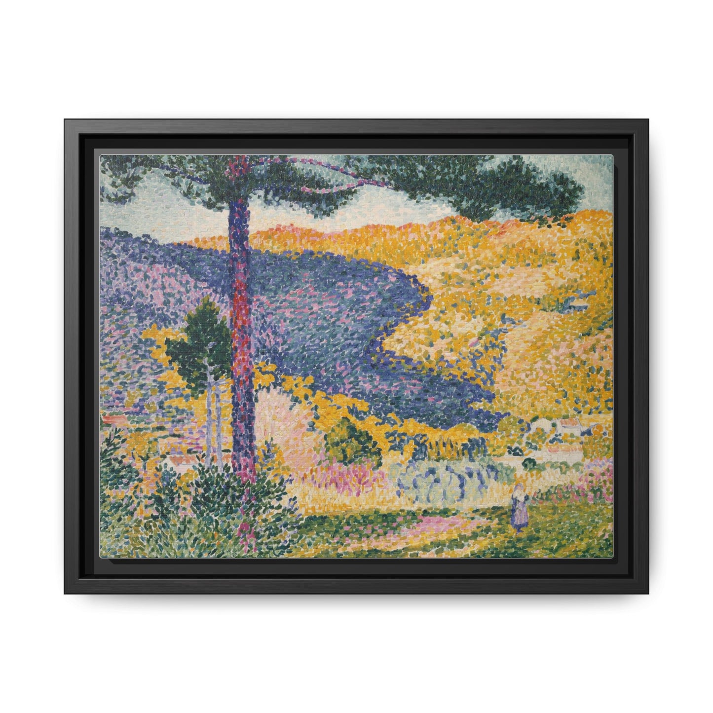 Valley with Fir Shade on the Mountain - Museum Collection - Framed Canvas Print