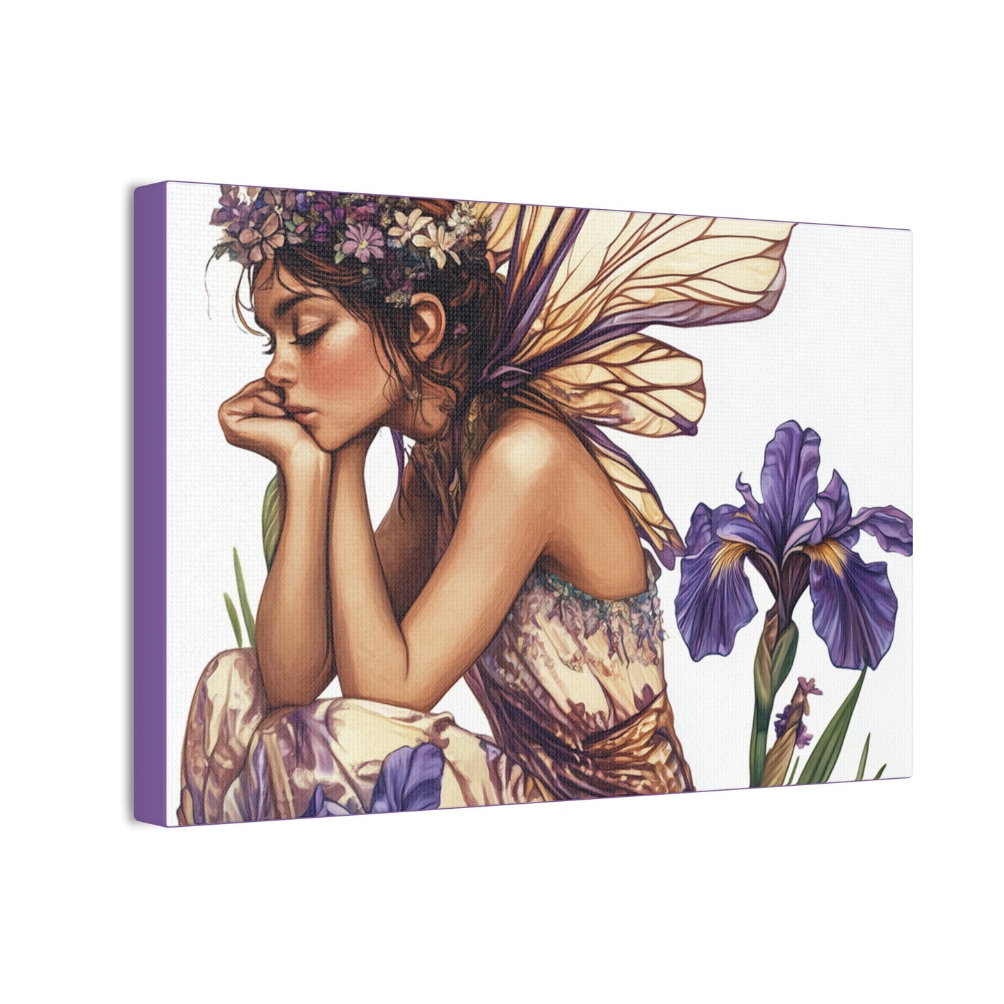Iris You Were Here - Flowers & Fairies Collection - Fine Art Print on Canvas