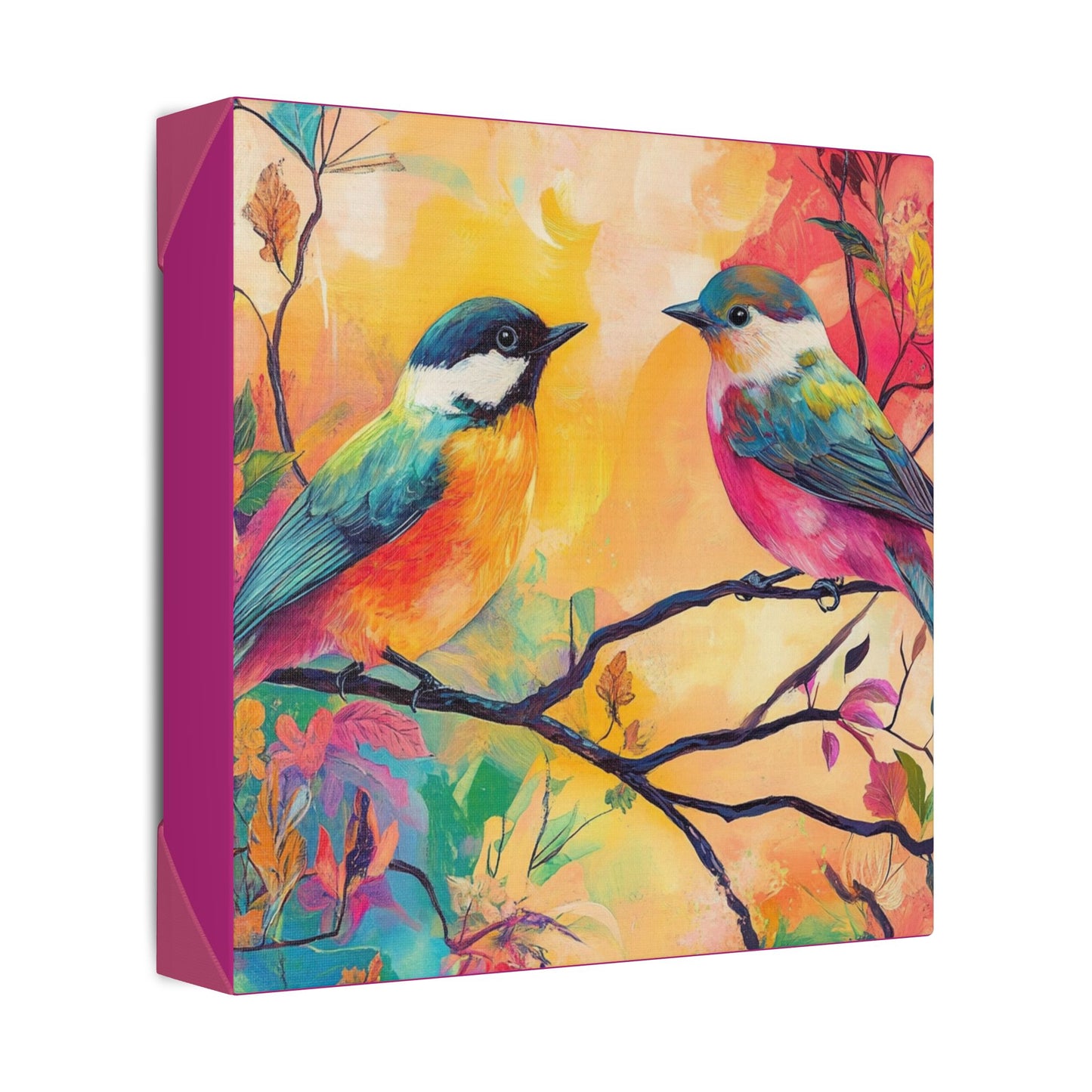 Love Birds in Paradise - Fine Art Print - Wall Art - on Canvas