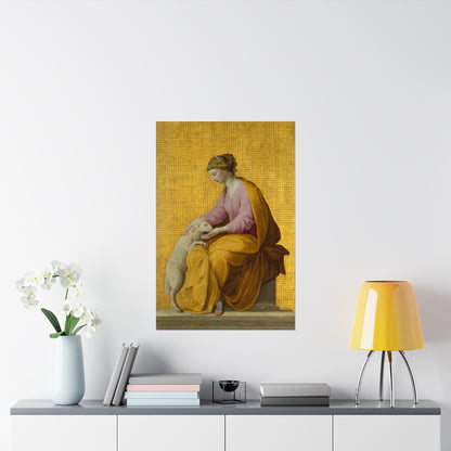 Virtues Art - Meekness - Fine Art Print - Elegant - Vertical Poster - Vintage Art Print