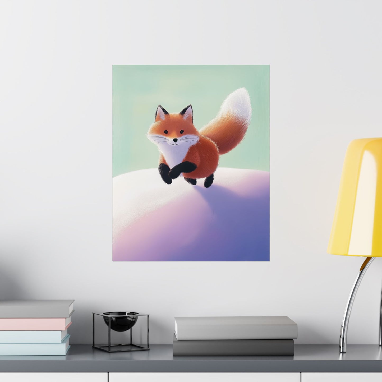 Playful Fox  - Whimsical Animals Wall Art - Cute Animal Posters -  Love Foxes - Vertical Poster