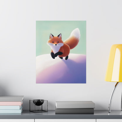 Playful Fox  - Whimsical Animals Wall Art - Cute Animal Posters -  Love Foxes - Vertical Poster