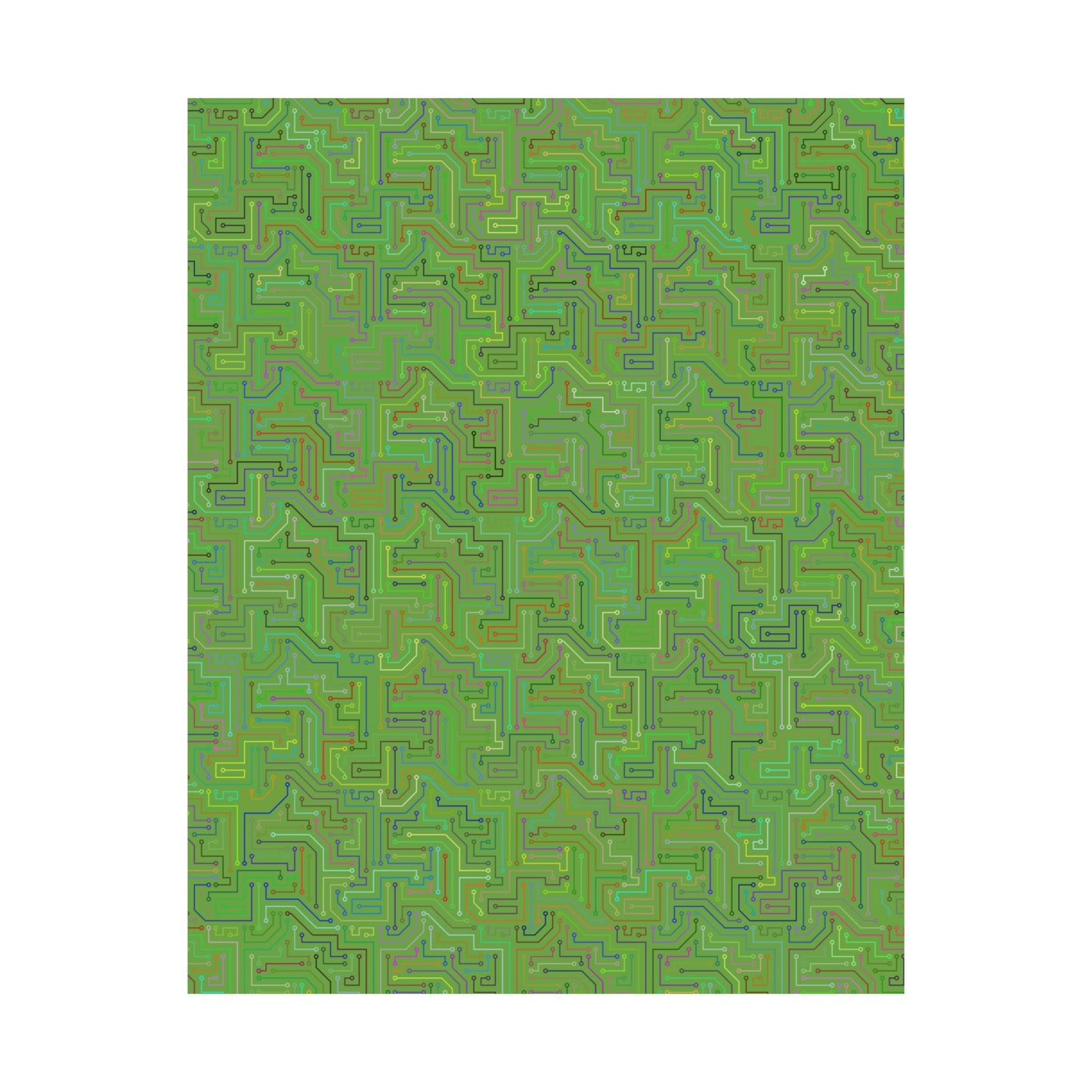 Circuit Board Art Print - Multi-color - Tech- Vertical Poster - Modern Wall Art