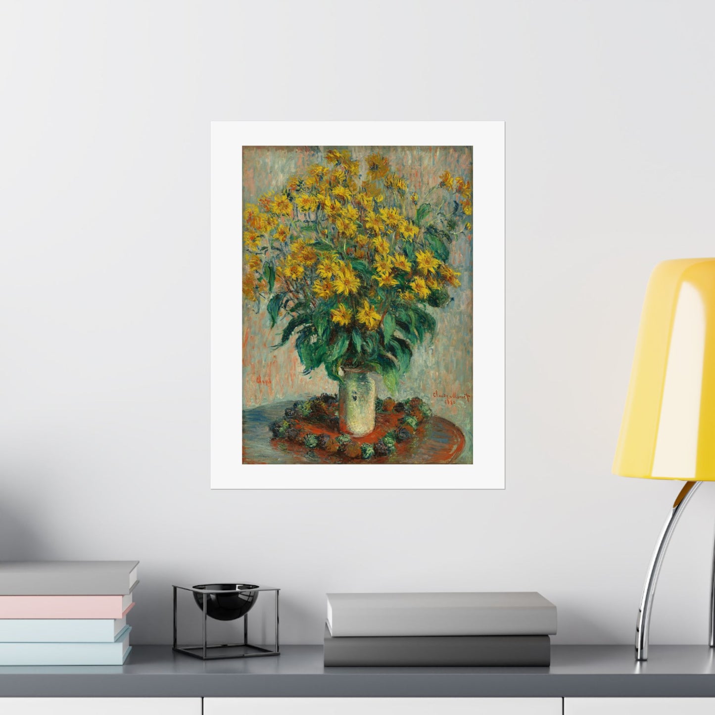 Claude Monet - Jerusalem Artichokes Painting - Fine Art Print - Vertical Poster - Floral Art Décor
