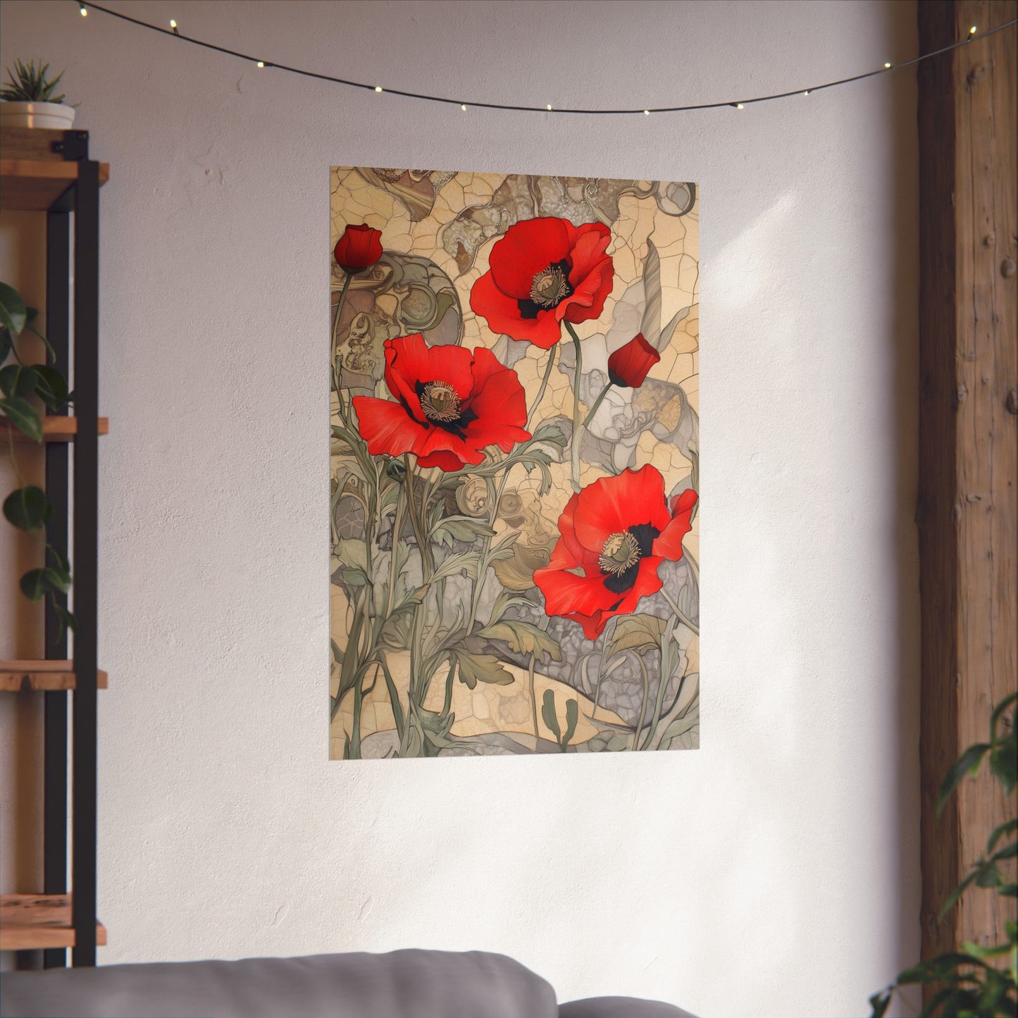 Pretty Poppy Fine Art Print - Floral Matte Vertical Poster – Artwork for Home Décor