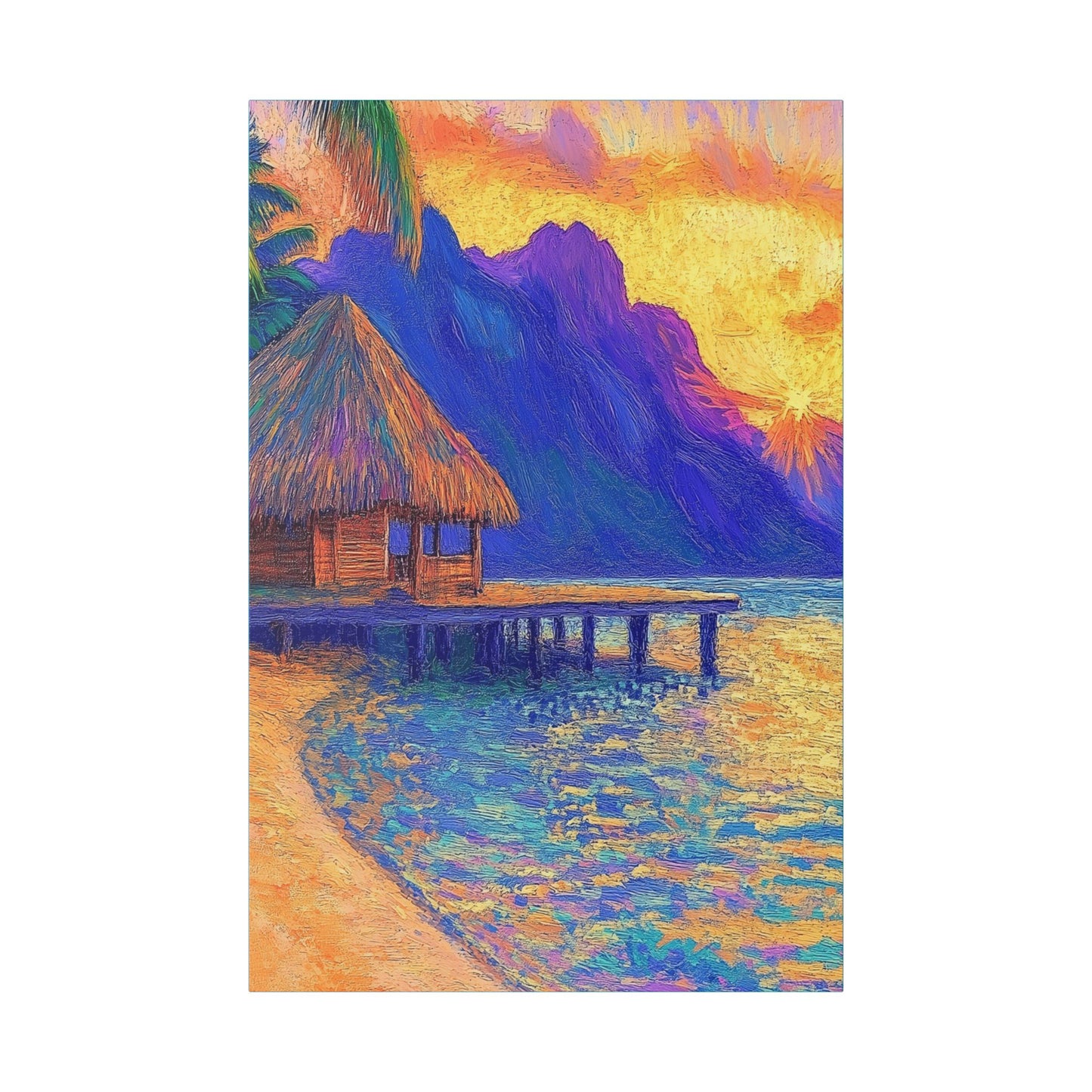 Mornings are Better on Vacation  - Fine Art Print on Canvas