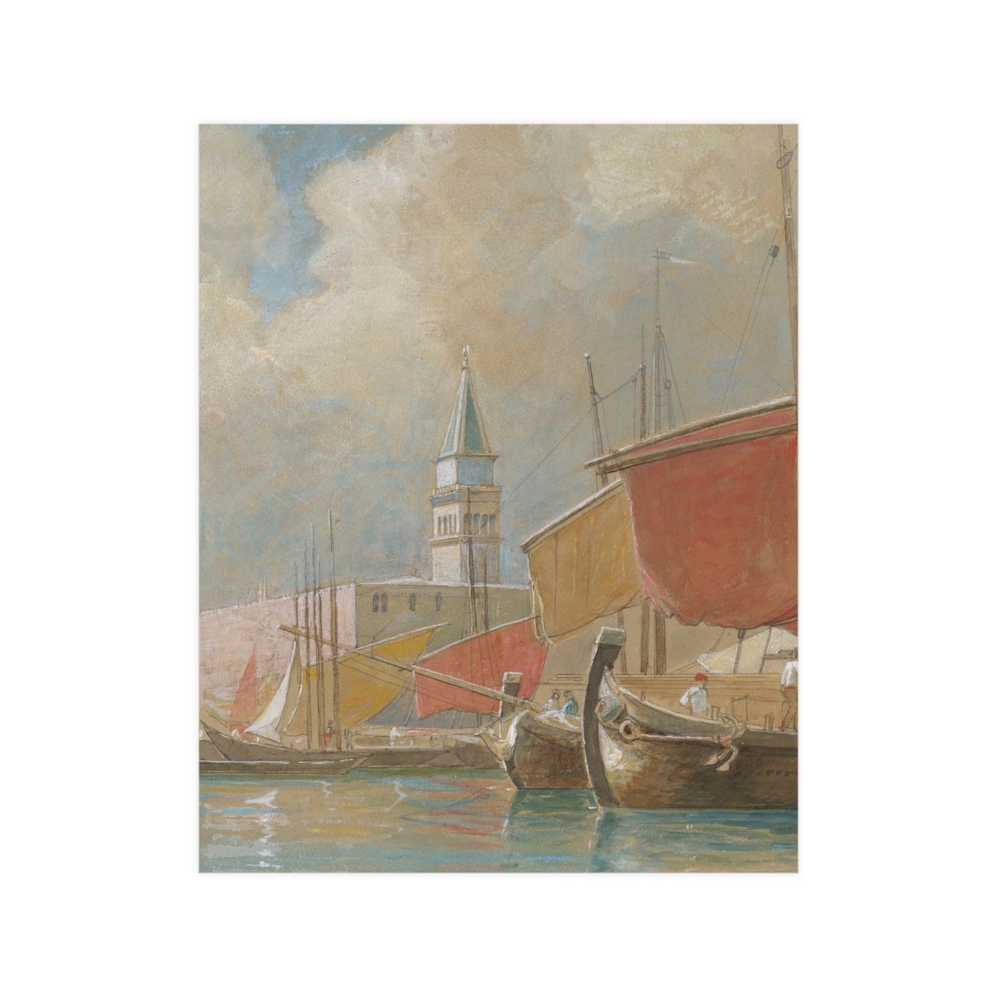 Shipping Along the Molo Venice - Canaletto Fine Art Poster