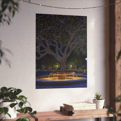 Winter Lights in the Park - Fine Art Print - Poster Print