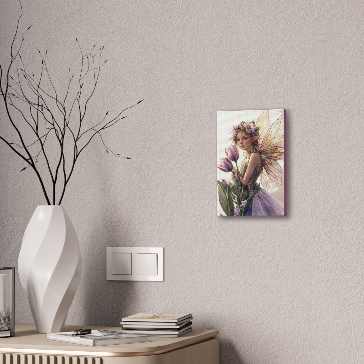 Tuesdays are for Tulips - Flowers & Fairies Collection - Fine Art Print on Canvas
