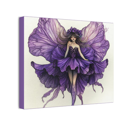 A Violet Affair - Fairies & Flowers Collection - Wall Art - on Canvas