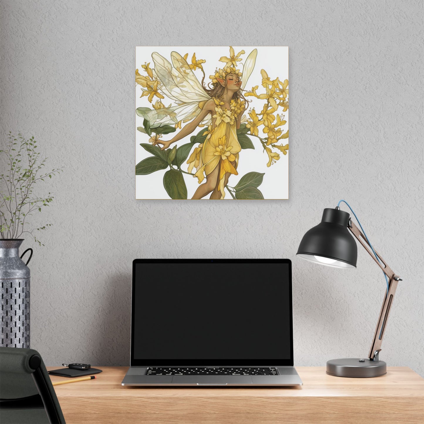 Honeysuckle Blossom - Flowers & Fairies Collection - Wall Art on Canvas