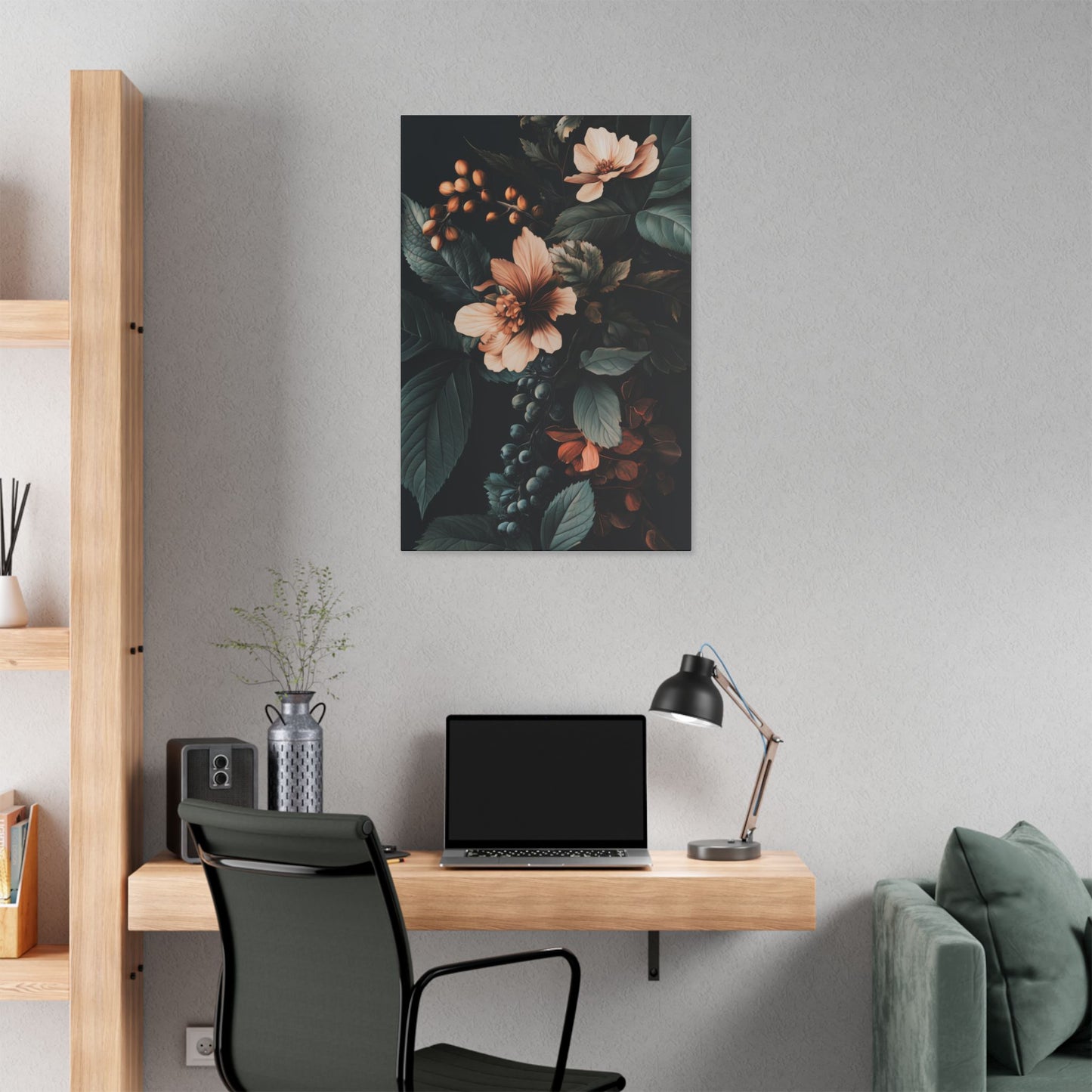 Evergreen Moody Botanical -Secret Garden Series  - Fine Art Print on Canvas